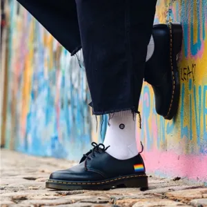 Dr Doc Martens PRIDE 1461 3 Eye Smooth Leather Oxford Shoe US M 9, L 10