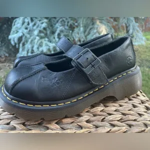 Dr Martens 12277 Embossed Flower Daisy Splat Chunky Y2K Mary Jane Oxfords Size 8