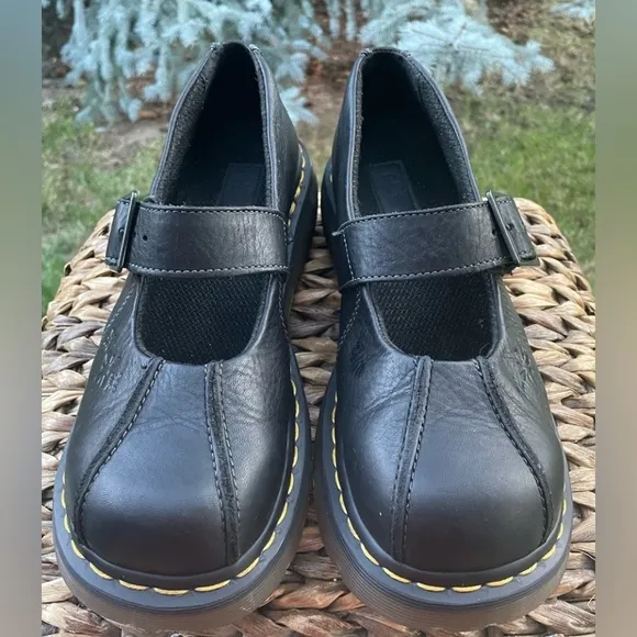 Dr Martens 12277 Embossed Flower Daisy Splat Chunky Y2K Mary Jane Oxfords Size 8