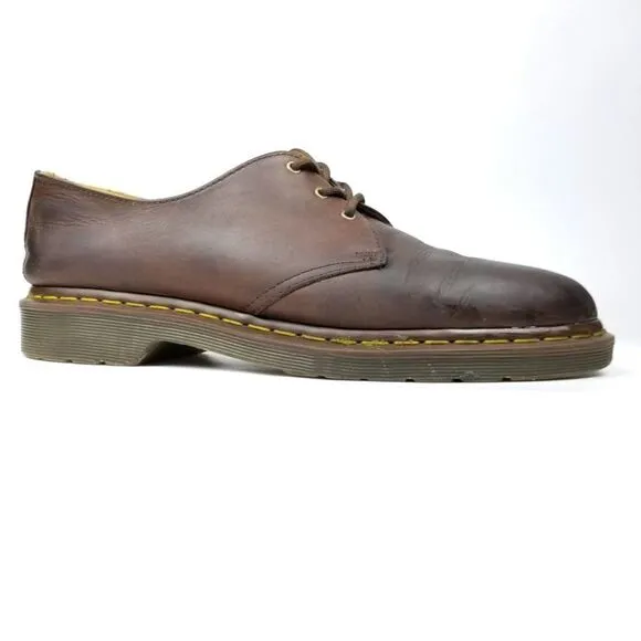 Dr. Martens 1461 Cognac Ombre Patina Oiled Leather Oxfords 10 Vintage Old Money