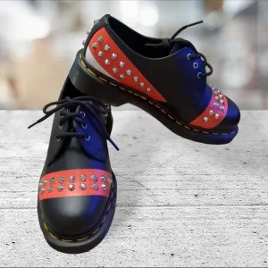 Dr Martens 1461 Leather Stud Oxfords Size 6L 5M