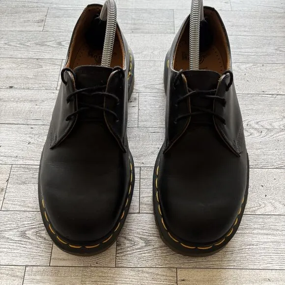 Dr Martens 1461 Oxfords W9/M8 Black Leather Made In England Grunge vintage