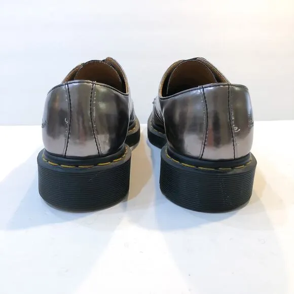 Dr. Martens 1461 Pewter Patent Leather Lace Up Oxfords