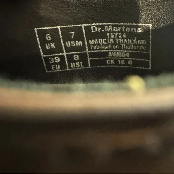 Dr. Martens 3989 Wingtip Spectra Patent Hi Shine in Metallic Luster Pewter Sz 7M