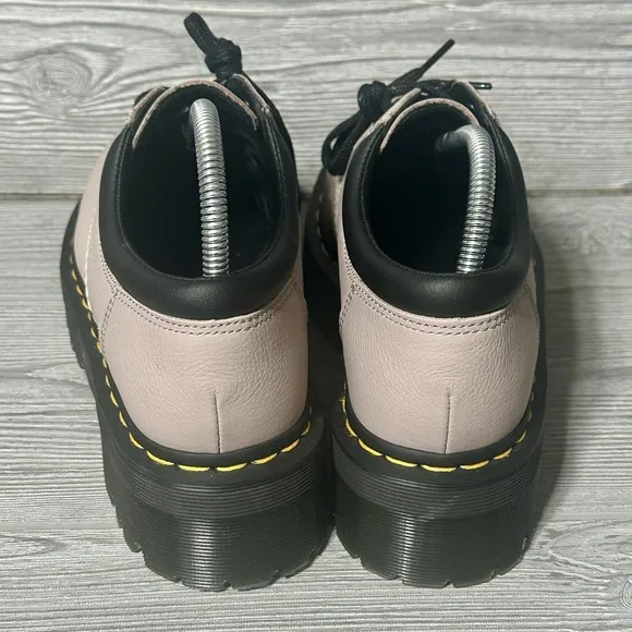 Dr. Martens 8053 Quad Beige Unisex Men's 8 Wmns 9 Platform Leather Oxfords Shoes