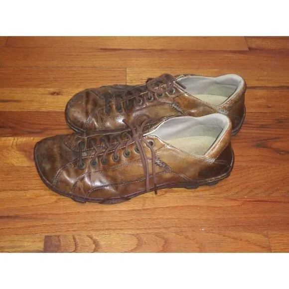 Dr. Martens Airwair Oxfords Brown Lace Up Mens Sz 10 USA distressed look UK 9