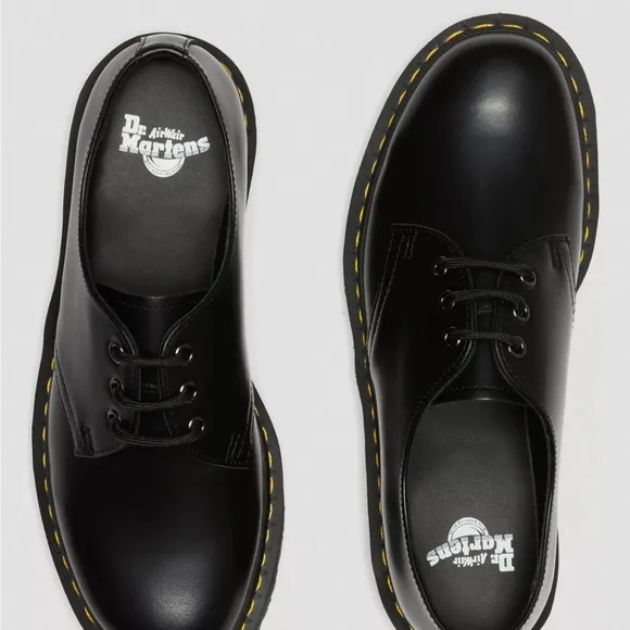 Dr. Martens Black Oxford Shoes with Air-Cushioned Sole