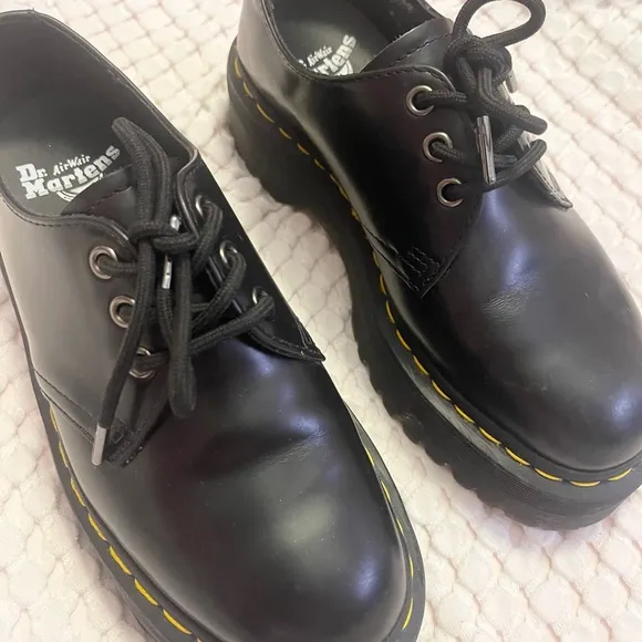 Dr. Martens Black Oxford Shoes with Air-Cushioned Sole