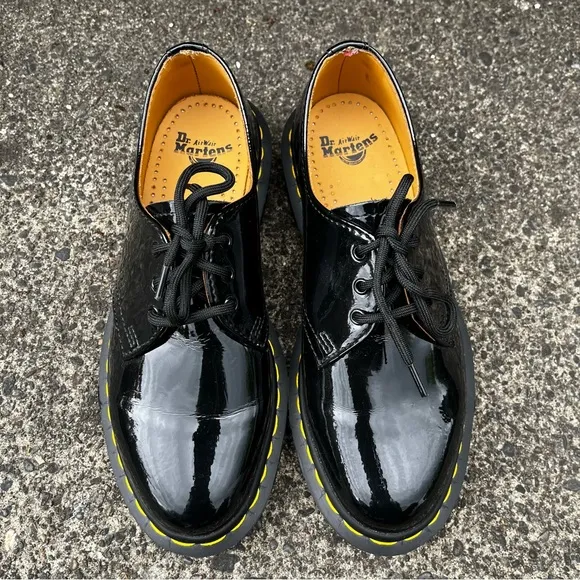 Dr. Martens Black Patent Leather Oxfords 10084