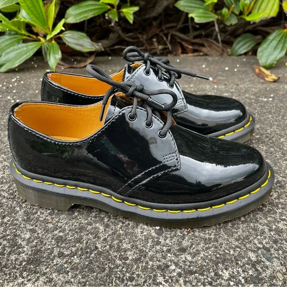 Dr. Martens Black Patent Leather Oxfords 10084