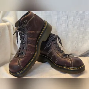 Dr Martens Brown Leather Lace Up Chunky Oxfords Men’s US 8 Vtg Y2K 9763 England