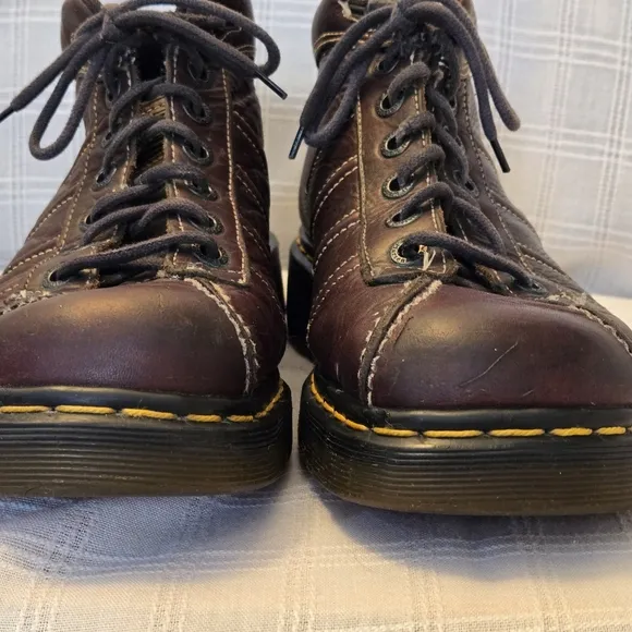 Dr Martens Brown Leather Lace Up Chunky Oxfords Men’s US 8 Vtg Y2K 9763 England