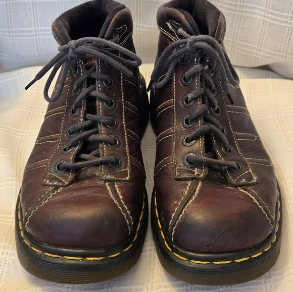 Dr Martens Brown Leather Lace Up Chunky Oxfords Men’s US 8 Vtg Y2K 9763 England