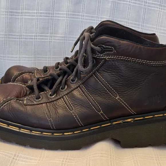 Dr Martens Brown Leather Lace Up Chunky Oxfords Men’s US 8 Vtg Y2K 9763 England