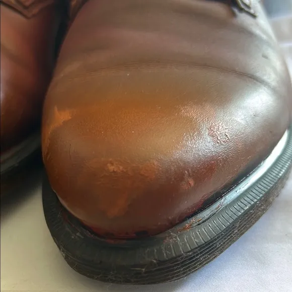 Dr. Martens Brown Oxfords with Polished Leather Finish