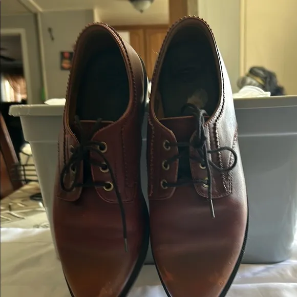 Dr. Martens Brown Oxfords with Polished Leather Finish