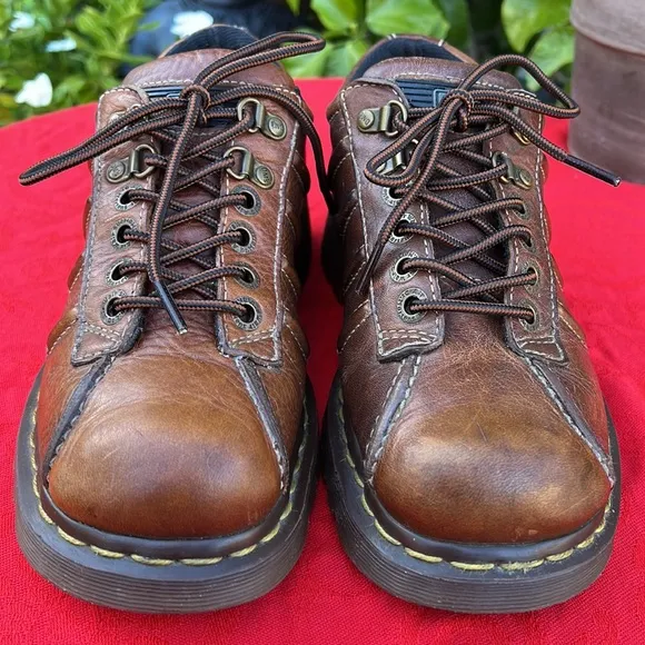 Dr. Martens Caramel Brown Chunky 6 Eye Lace Up Vintage Oxfords