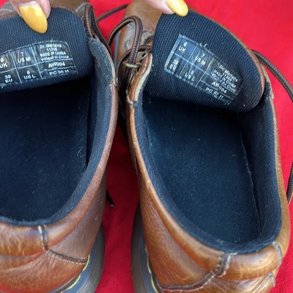 Dr. Martens Caramel Brown Chunky 6 Eye Lace Up Vintage Oxfords