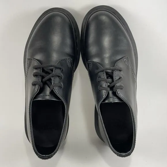 Dr. Martens Doc Mono Derby Smooth Leather Black 14345 Womens Size 5 Oxfords