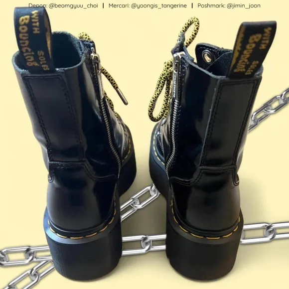 Dr. Martens Jadon Max Black Platform Boots