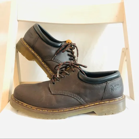 Dr. Martens Mens Leather Lace-up 5 eye Oxfords Size 13 Brown $140 Style 10905