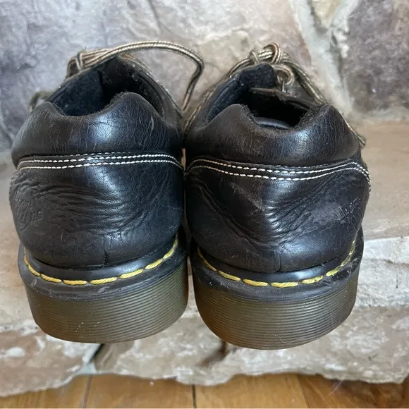 Dr. Martens Men’s Oxford Lace Up Lug Sole Black Leather Shoes Boots Y2K 90s 8A79