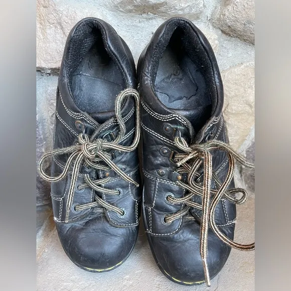 Dr. Martens Men’s Oxford Lace Up Lug Sole Black Leather Shoes Boots Y2K 90s 8A79