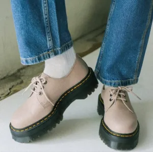 Dr. Martens Quad II Platform Derby Vintage Taupe Women's Size 9 Oxfords Lace Up