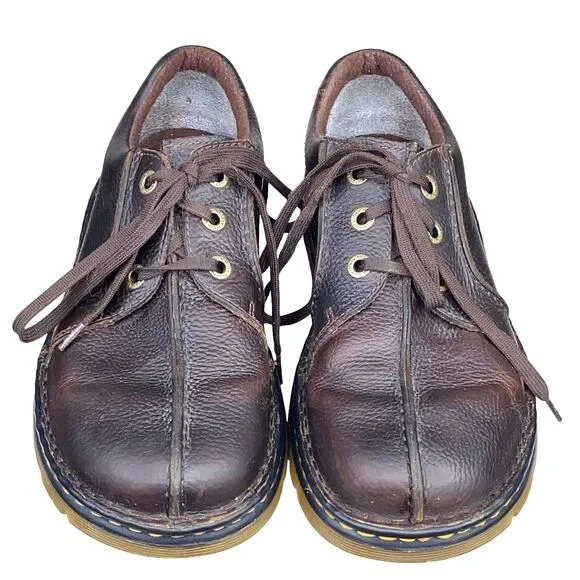 Dr. Martens Unisex Ripley Brown Leather Lace Up Oxfords Size US M 9 W 10
