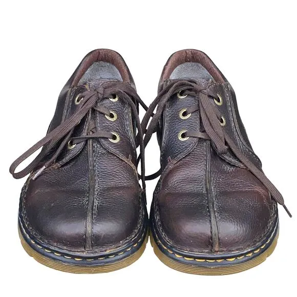 Dr. Martens Unisex Ripley Brown Leather Lace Up Oxfords Size US M 9 W 10