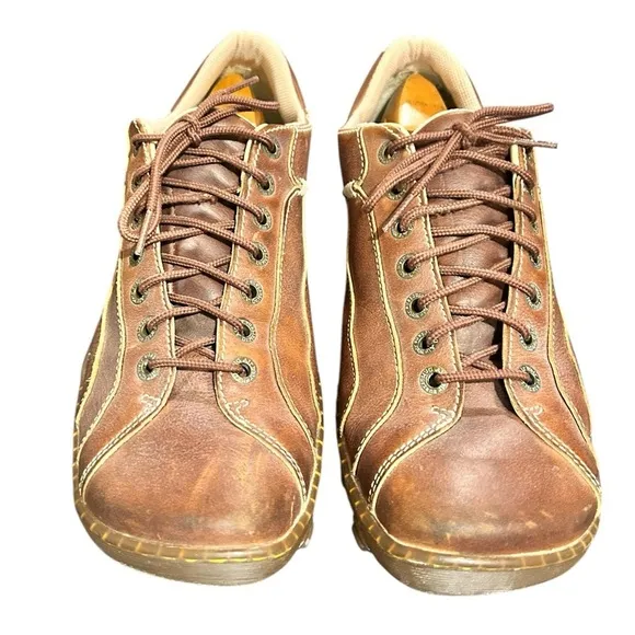 DR. MARTENS Y2K Vintage Brown Leather Air Comfort Sole Lace-up Oxfords Men's 13
