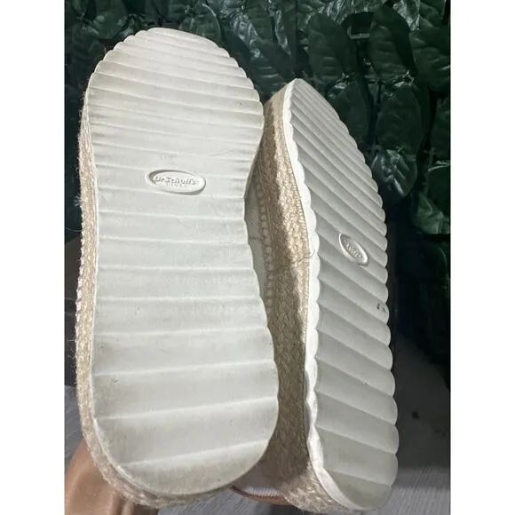 Dr Scholls Slip On Espadrille Loafer Platform Flat Shoes Sunray Comfy Cream 9.5
