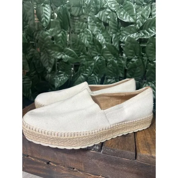 Dr Scholls Slip On Espadrille Loafer Platform Flat Shoes Sunray Comfy Cream 9.5