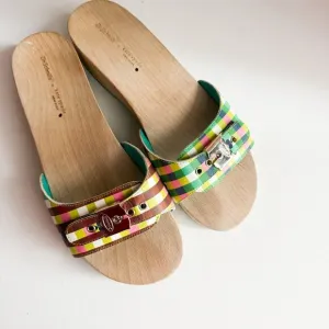 Dr. Scholls X Kate Spade Plaid Clogs Slides  9M