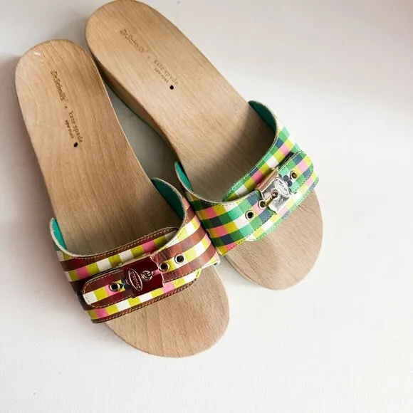 Dr. Scholls X Kate Spade Plaid Clogs Slides  9M