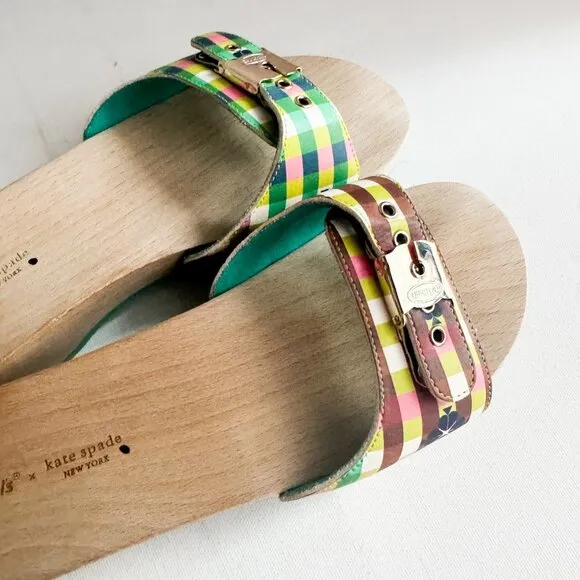 Dr. Scholls X Kate Spade Plaid Clogs Slides  9M