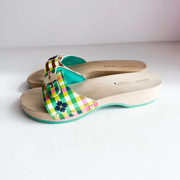 Dr. Scholls X Kate Spade Plaid Clogs Slides  9M