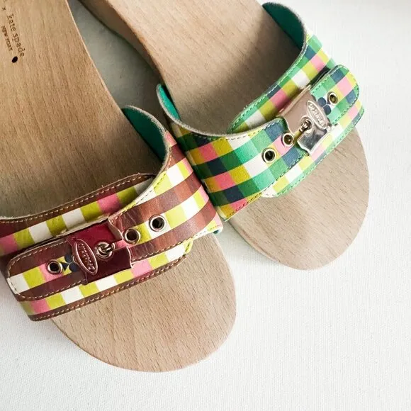Dr. Scholls X Kate Spade Plaid Clogs Slides  9M