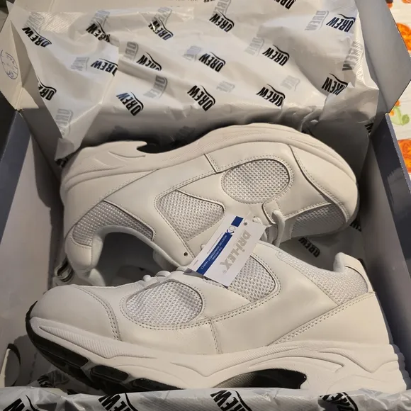 DREW White Athletic Shoes with Supportive Design