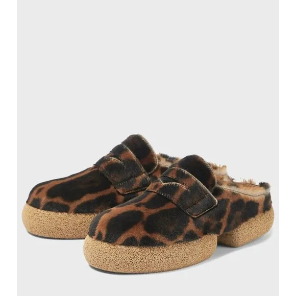 Dries Van Noten Leopard-printed Clogs Size 35 5 Women's Brown $895