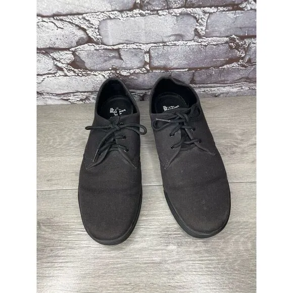 Dr. Martens Cairo Lo Black Canvas Fabric Oxfords Shoes Men 43EU/10M US Women 11