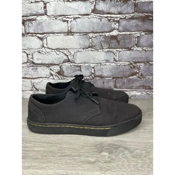 Dr. Martens Cairo Lo Black Canvas Fabric Oxfords Shoes Men 43EU/10M US Women 11