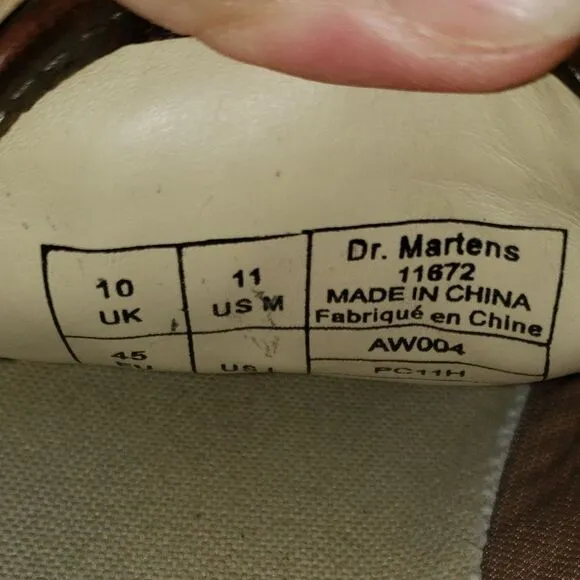 Dr Martens brown leather oxfords