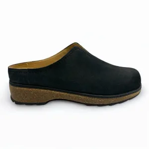 Earth Women’s Kolia Black Leather Mule Clogs 10W
