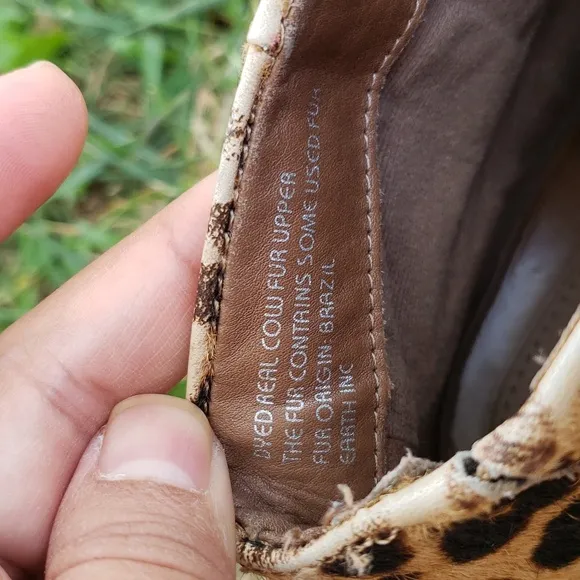 Earthies Apollo Cheetah Ankle Boots Women's Size 7 B Animal Print