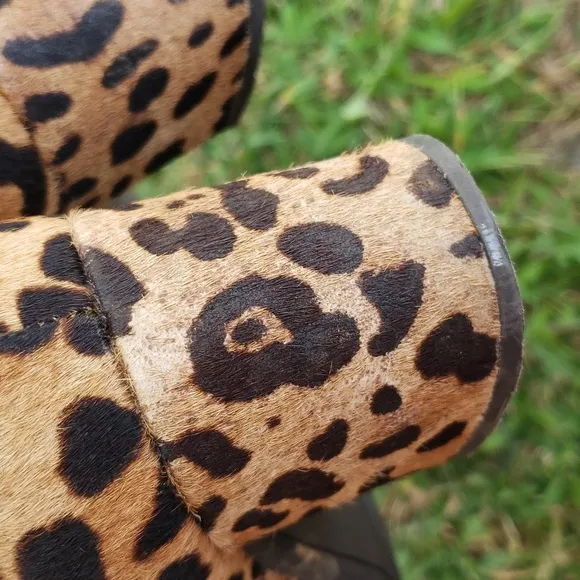 Earthies Apollo Cheetah Ankle Boots Women's Size 7 B Animal Print