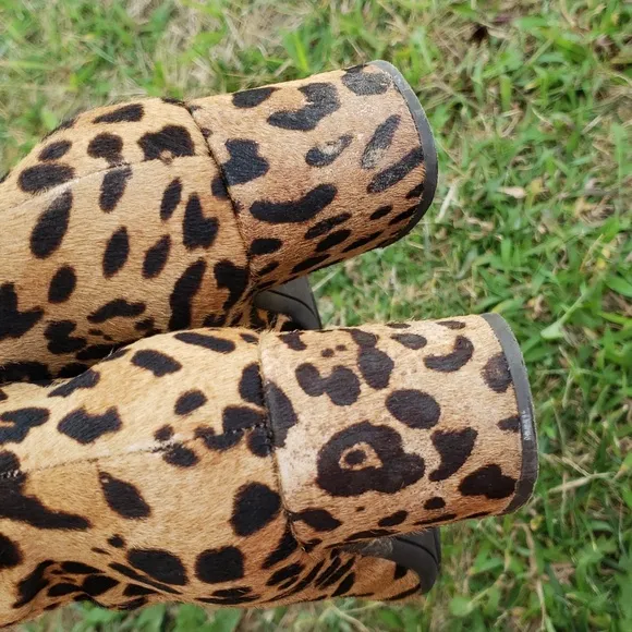 Earthies Apollo Cheetah Ankle Boots Women's Size 7 B Animal Print
