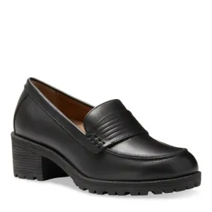 Eastland Women's Newbury leather Penny block heel Loafer size 10