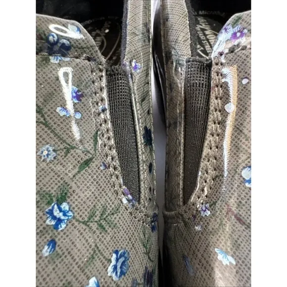 EASY WORKS Women’s Slip on Clogs Comfort Work Shoes Size 11 M Floral Gray Blue