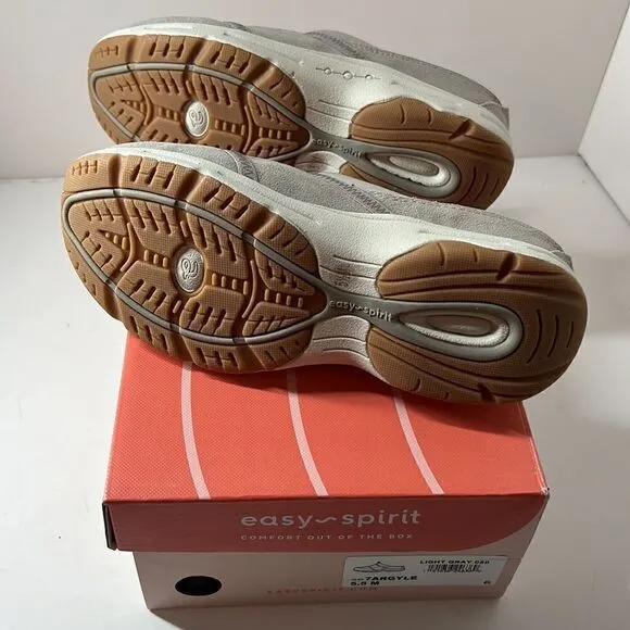 Easy Spirits Argyle Mesh Clogs Light Gray size 5.5 M